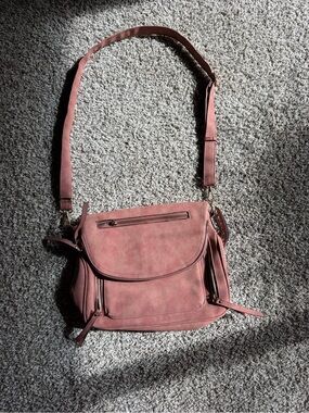 Dusty Rose Crossbody Messenger Bag - Women
